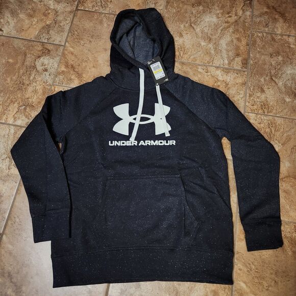 Under Armour Women’s Hoodie – Black Speckled, Medium, NWT Pullover Style - Picture 1 of 8